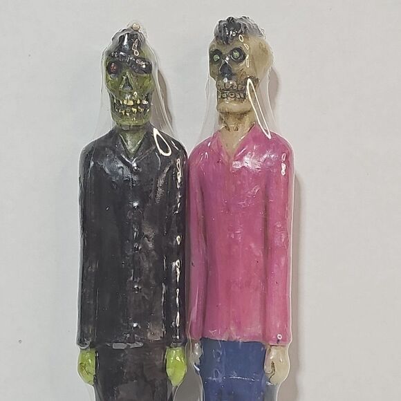 World Market Zombie Taper Candles NEW NOS Creepy Halloween Dinner Party Table - Picture 5 of 11